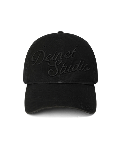 DEINET STUDIO WASHING BALL CAP IN BLACK