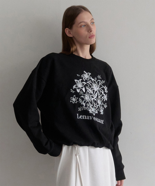 Bloomy Sweat shirt (чёрный)