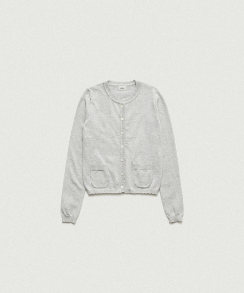 Ello Light Knit Cardigan_Melange Grey