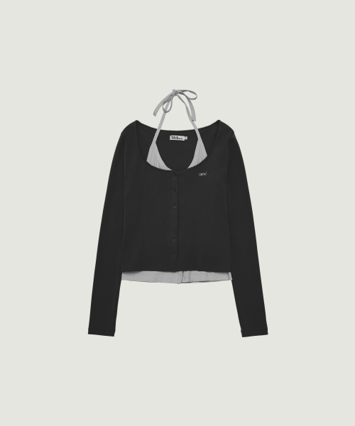 그로브(GROVE) MAGARET HALTER CARDIGAN (BLACK) - 사이즈 & 후기 | 무신사