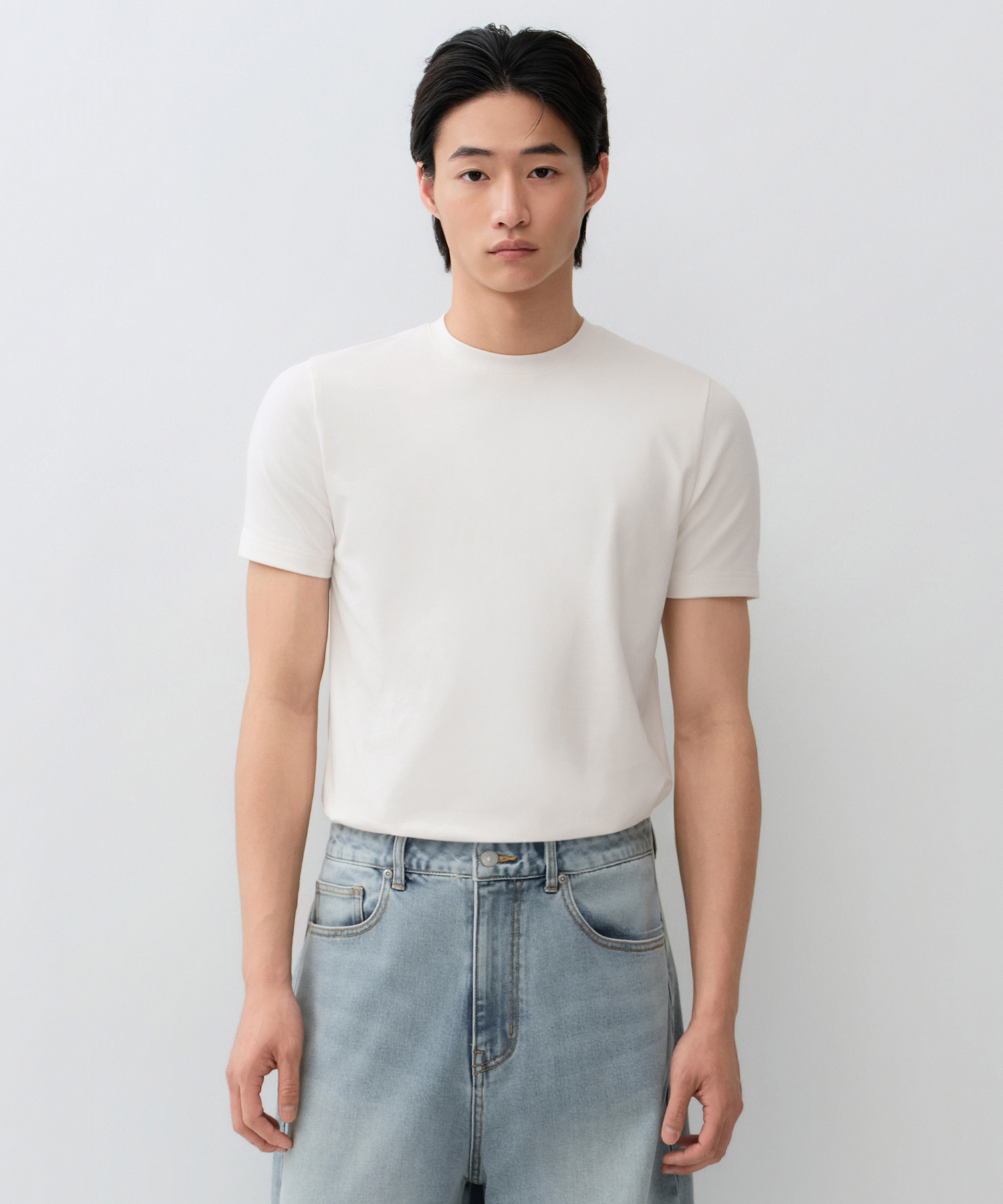 [COOL STANDARD] MUSCLE FIT T-SHIRT [CREAM]