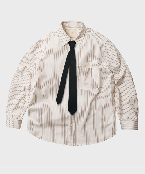 [галстук SET] OP рубашка, IVORY BROWN