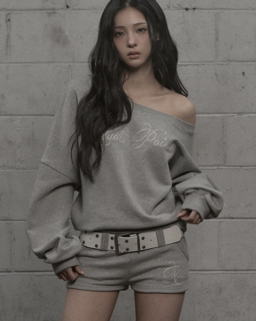 Lettering Sweat Shirt (gray)