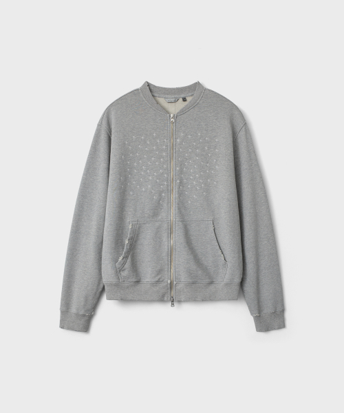 city bocce без капюшона zip-up - меланж серый