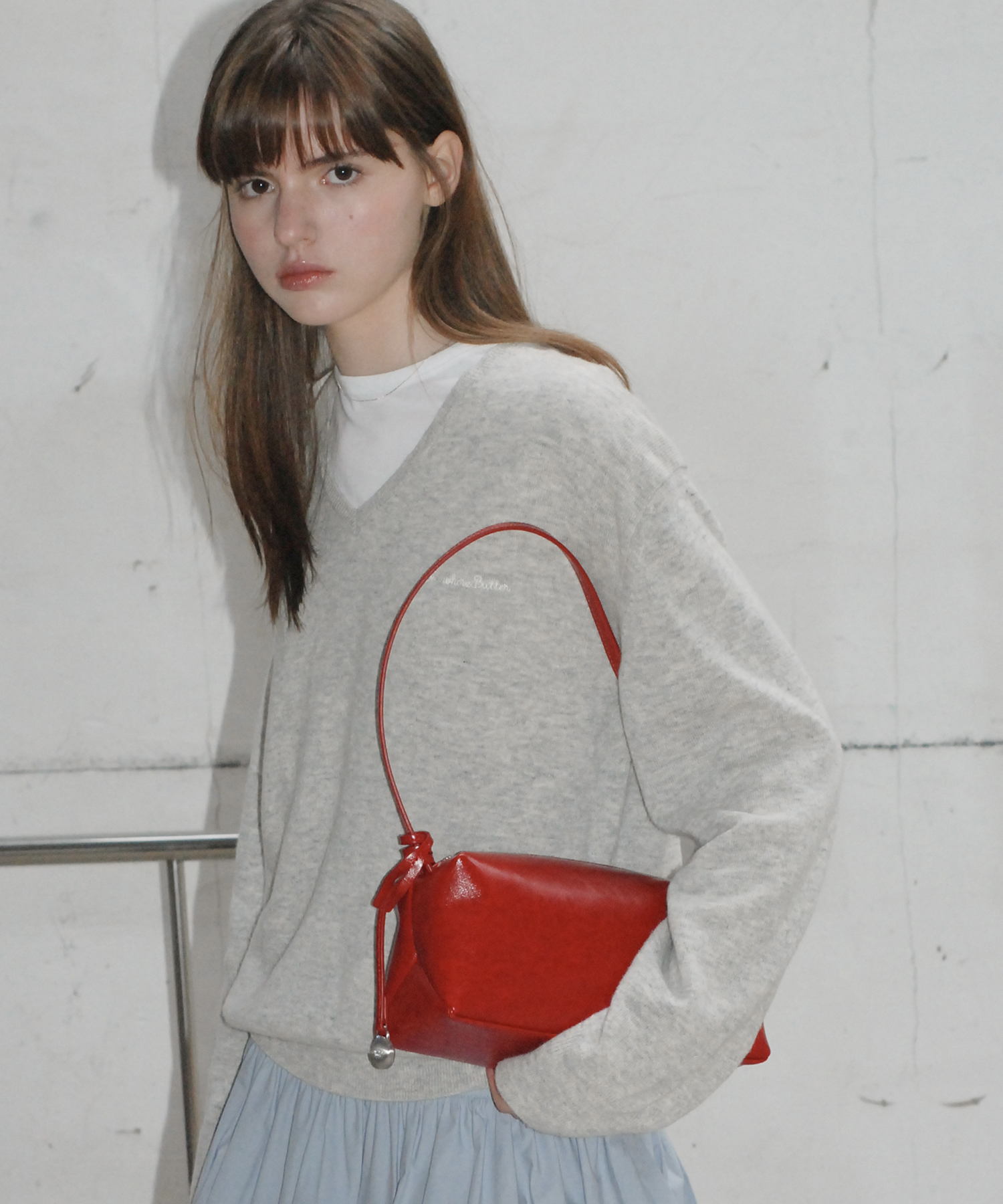 Square Shoulder сумка - Vintage красный