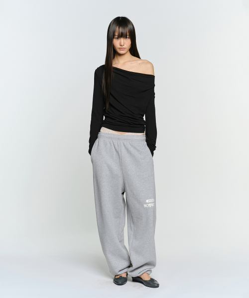 RAW SWEATPANTS, MELANGE серый