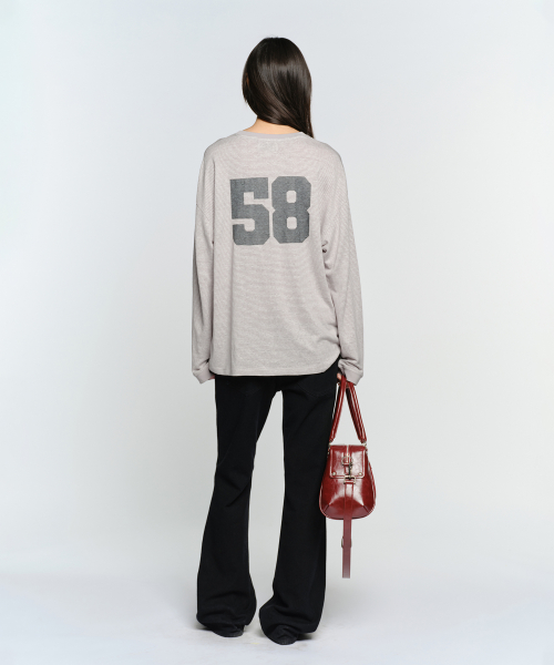 58 EASY LONG SLEEVE TOP, серый