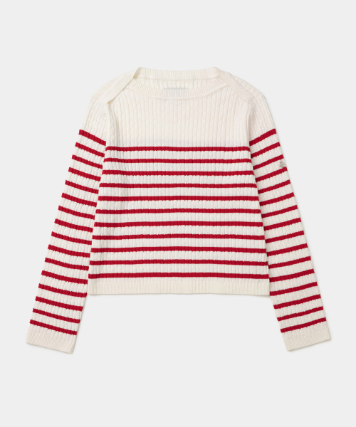 boatneck полоска cable knit(womens) красный