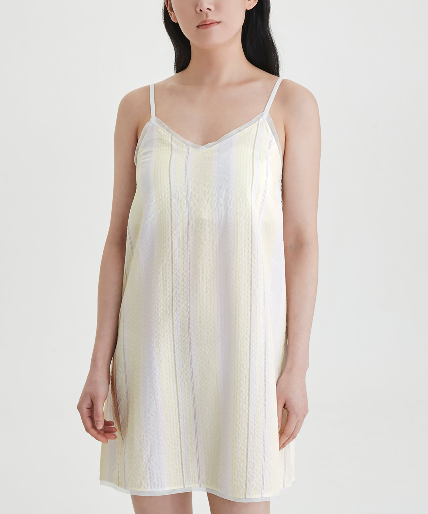 Женское платье-комбинация из хлопка и вискозы_Light Yellow