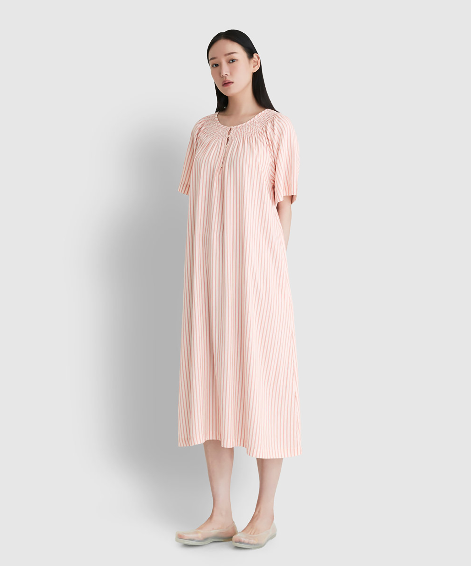 Женское пижамное платье из лиоцелла_Light Orange