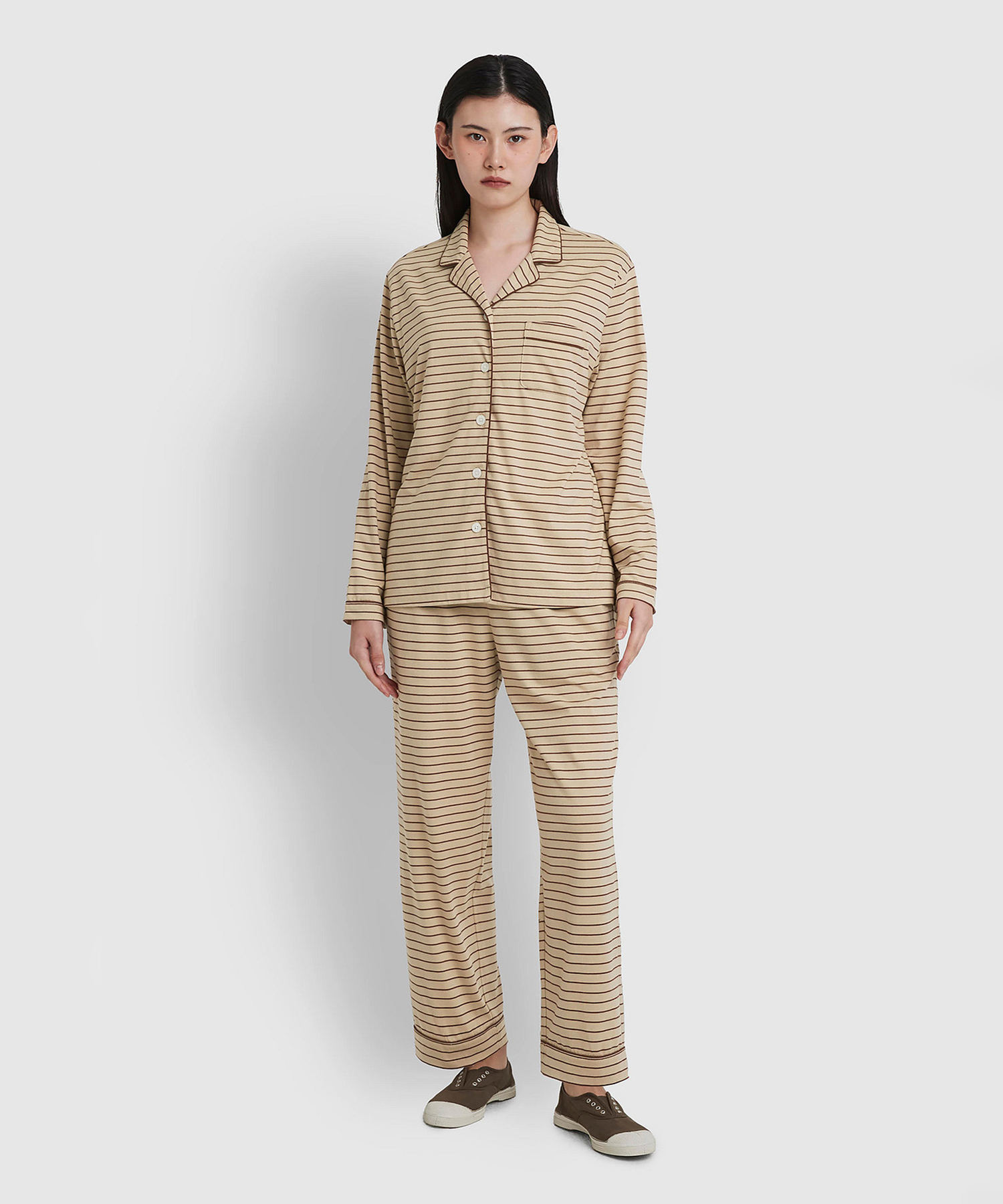 Женская Smart Cotton пижама 3/4 — Dark Beige