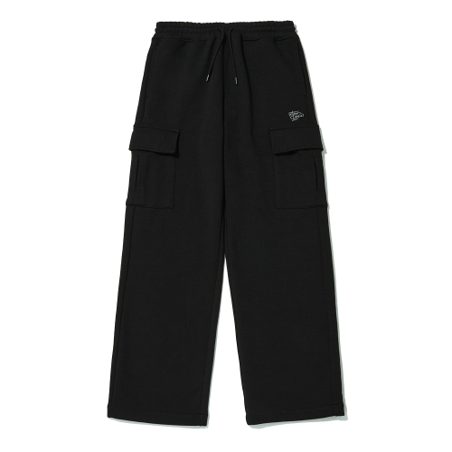 Полуширокие спортивные брюки карго Black ITA1RL02ABK