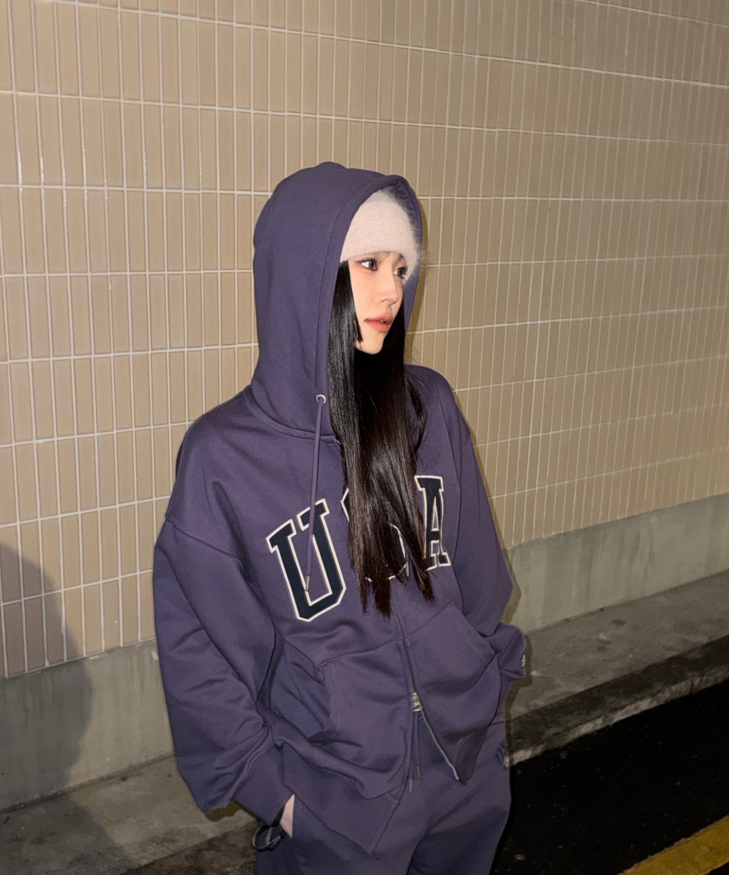 USA Over fit Hood молния-up / WHMZG2291U