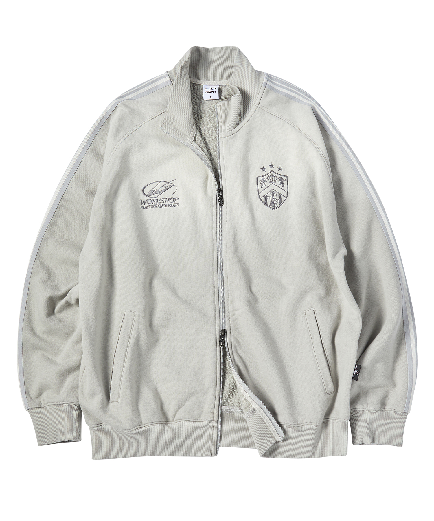 VINTAGE WASHING SWEAT TRACK куртка серый