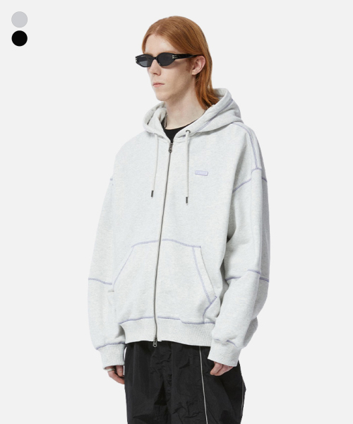 NEEDLE STITCH HOOD молния-UP (2COLOR) (LRRSCTZ101M)