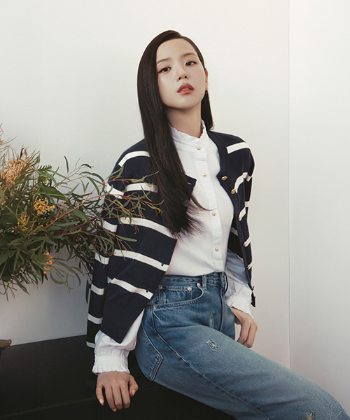 스트라이프 크루넥 가디건 (T22G1KCD050WT20X1)