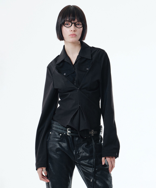 ARO CORSET SHIRT (BLACK)