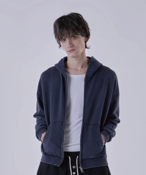 Худи на молнии Hard Washing All Day Navy