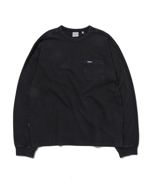 Базовая футболка с карманом washed Black_FS1KT43U