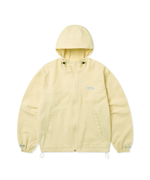 Ветровка из жатого хлопка в клетку, Yellow