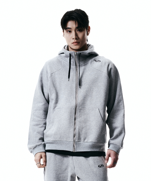 UNITY HOODIE ZIP-UP-[GRAY]