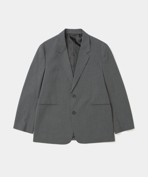 refined tailored jacket relaxed fit grey