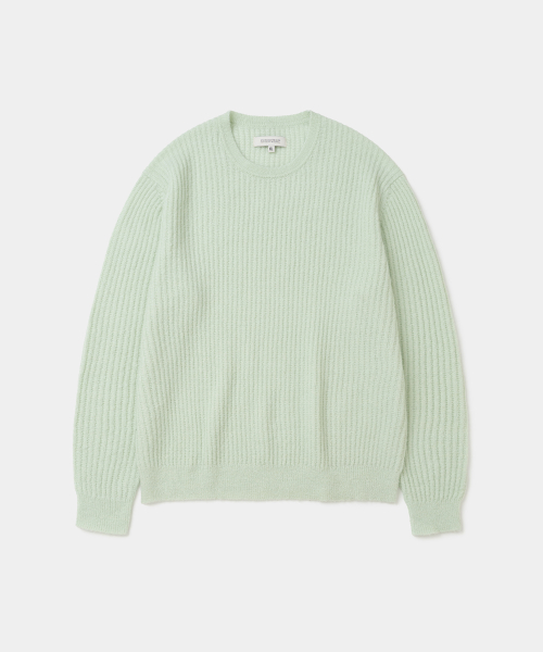 hairy crew neck knit mint