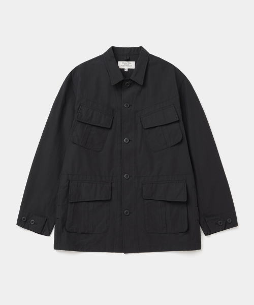 jungle pocket fatigue jacket black