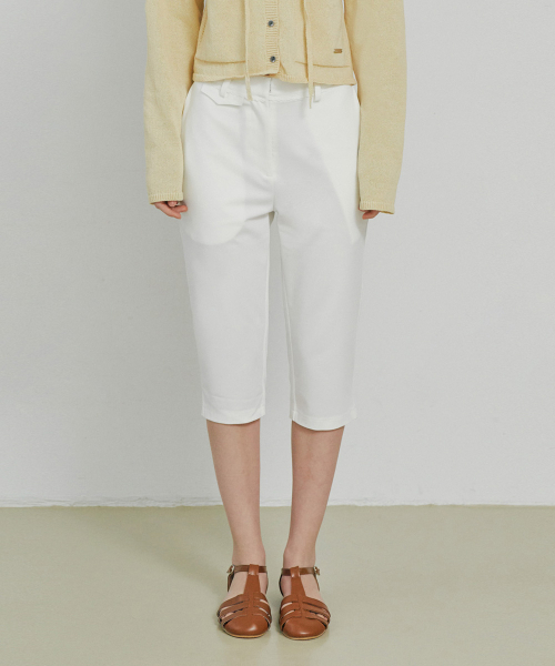 Lace capri pants IVORY