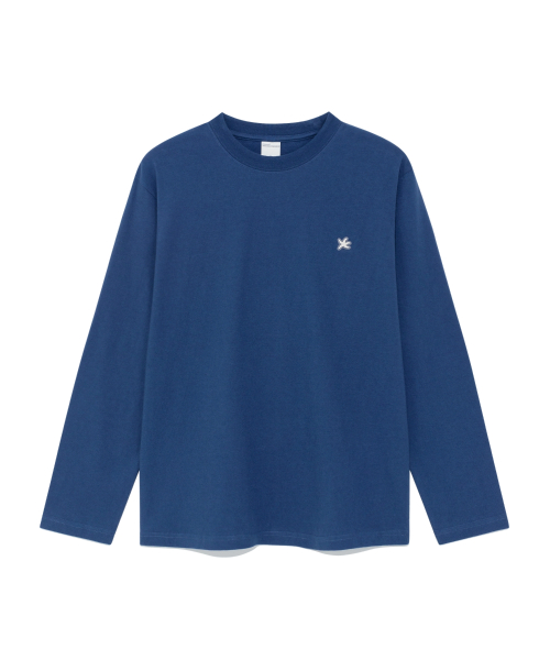 TCM mini logo label long sleeve (dark navy)