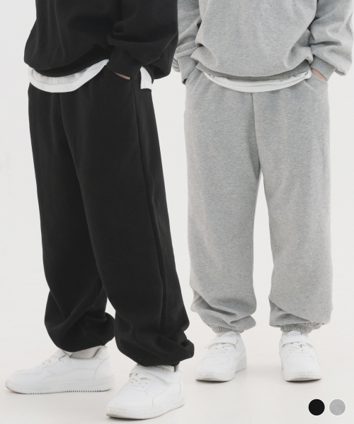 [2 PACK] 세미 와이드 조거 스웨트 팬츠 (2color)