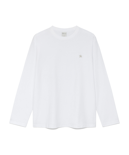 TCM mini logo label long sleeve (white)