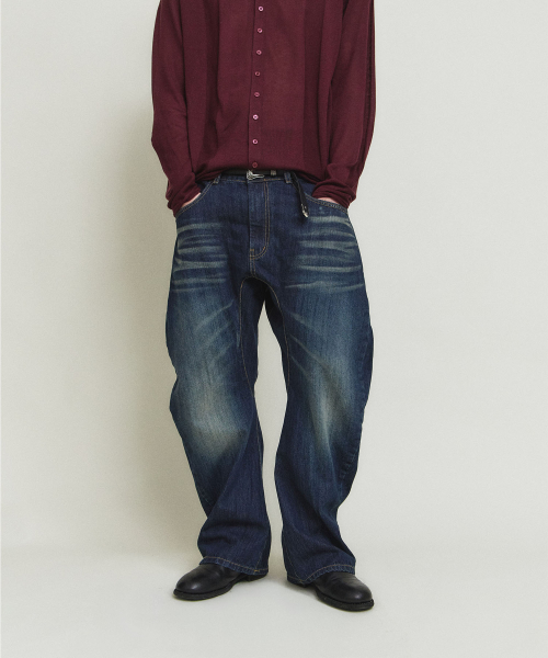 Изогнутые технологичные джинсы (Navy Indigo)