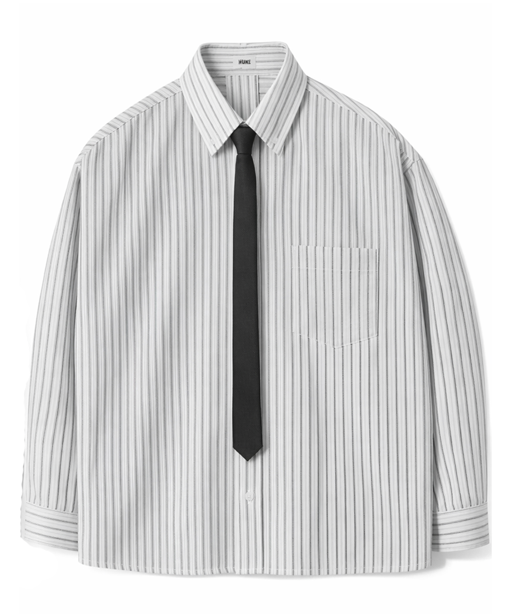 Рубашка The City в полоску (Grey)