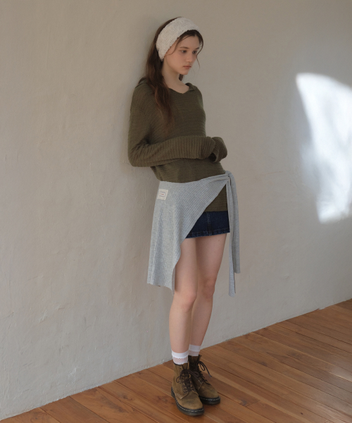 Ribbon Fake Shawl_Light gray(OC26KN04)