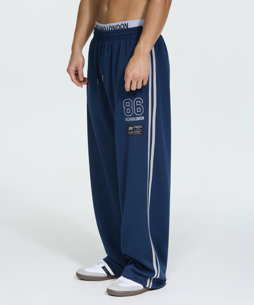 Широкие спортивные брюки из сетки Navy