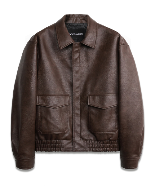 Кожаная куртка-бомбер A-2 Crease BROWN