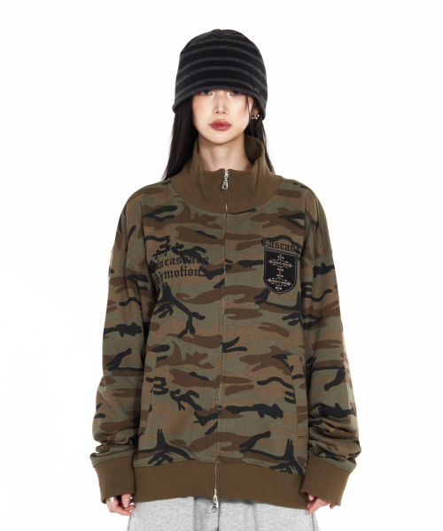 Cross Zip Up Jersey Light Multi