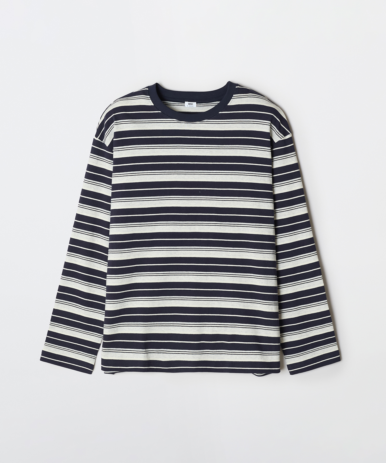 [Natural Cotton] Лонгслив в мультиполоску_SPLSG23C03