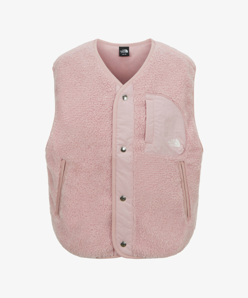 NV4FR57D 테디 플리스 베스트 LIGHT_PINK