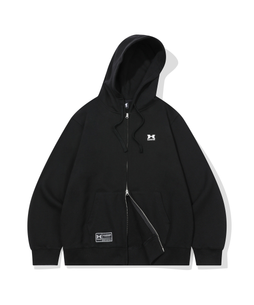 Активный терри-флис худи-молния 2WAY (Black)