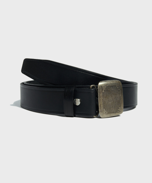 Vintage Italian Leather Hickok Belt Black