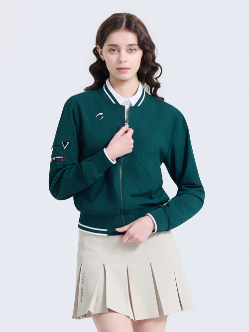 Женский бомбер Airpass Stadium Dark Green