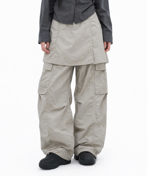 (W) Юбка-брюки layered, Light Grey