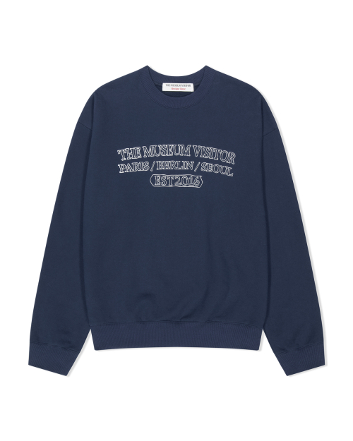 TYPOGRPHIC ARTWORK SWEATSHIRT (темно-синий)