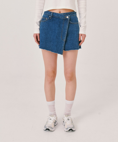 Wrap джинсовый Shorts_Mid синий