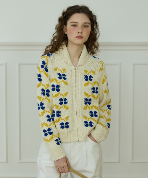Dazy flower knit Cream
