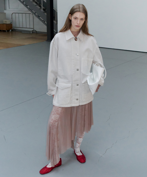 VINTAGE DYED WORK JACKET_LIGHT GREY