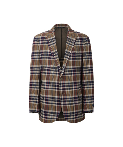 Хлопковый блейзер 2-button Classic Fit Madras (Brown) (BBJSMF84624ES)