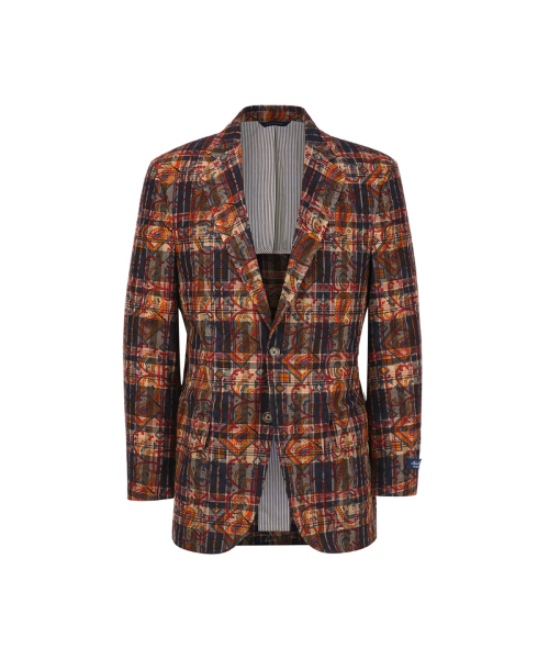 Пиджак 3 кнопки Madras Print Traditional Fit (Brown) (BBJSMM13624ES)